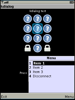 Main (control) screen