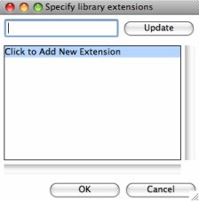 CDD Creation Library Extension Window