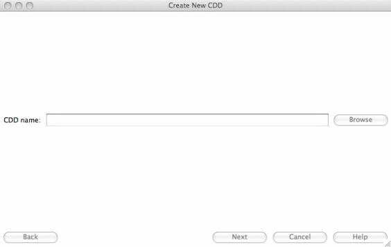CDD Creation Output Name Page