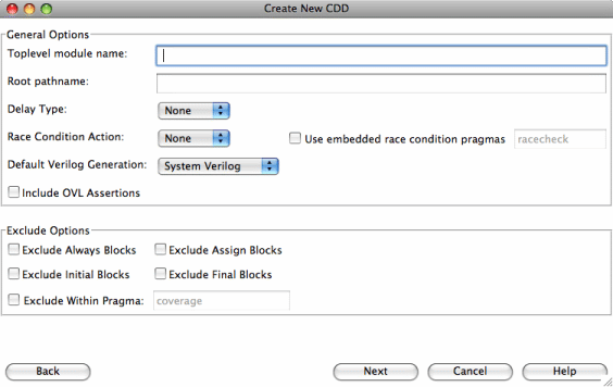 CDD Creation Options1 Page