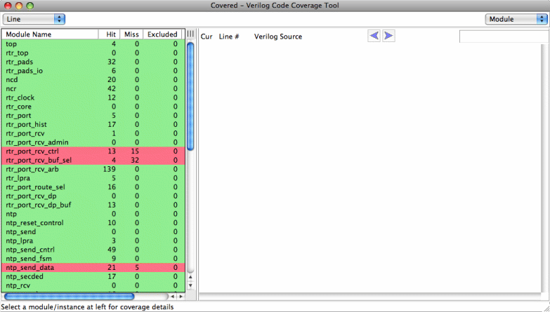 Populated Module/Instance Selection Box