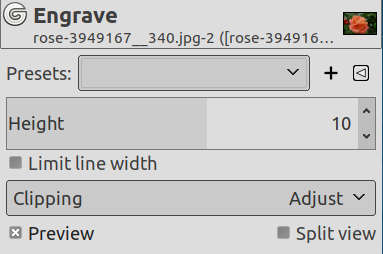 “Engrave” options