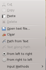 Text Editing Context Menu