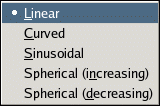 The Blending Function submenu