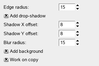 “Round Corners” options