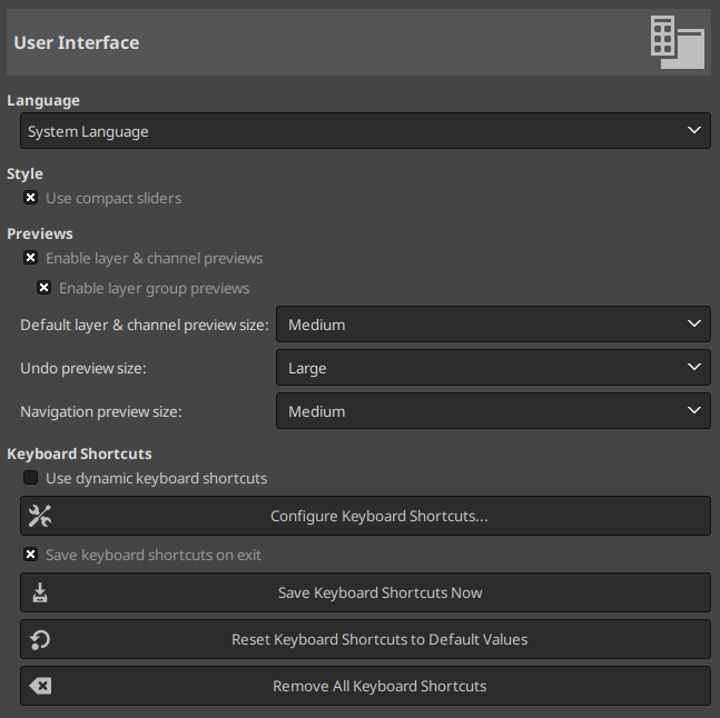 Assorted Interface Preferences