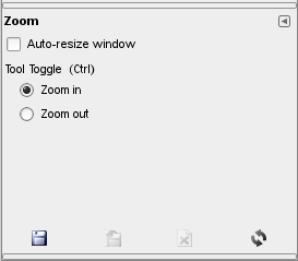 Zoom tool options