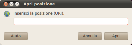 La finestra «Apri posizione»