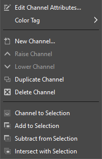 Channel Context Menu