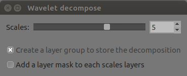 “Wavelet decompose” options