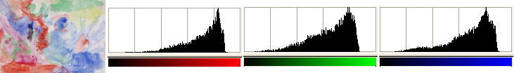 The original layer and its histograms