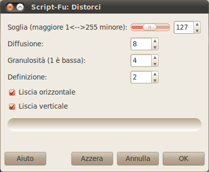 La finestra di dialogo «Distorci»