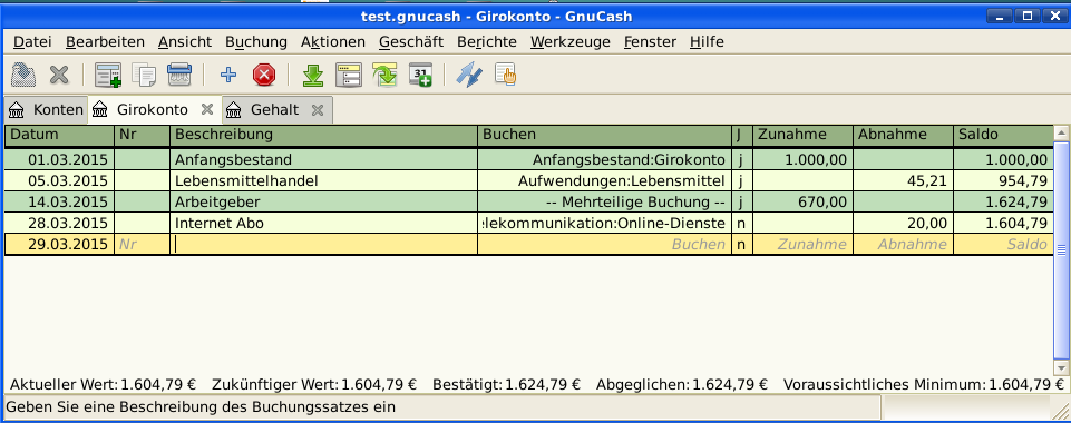 Erster Schritt zur Erstellung einer terminierten Buchung in der Buchungsansicht