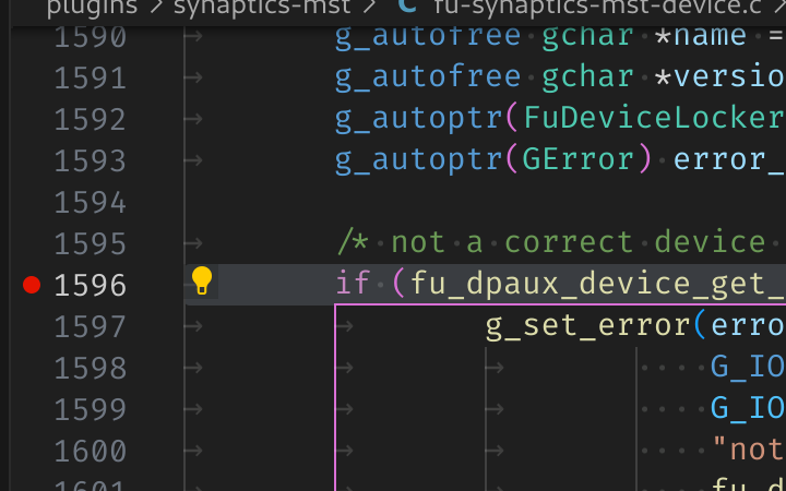 debug breakpoint screenshot