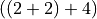 ((2 + 2) + 4)