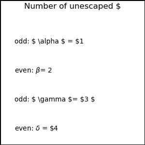 Number of unescaped $