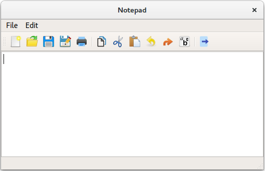 "Notepad application"