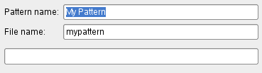 The “New Pattern”dialog
