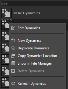 Dynamics Context Menu