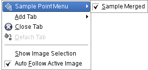 The “Sample Point” menu