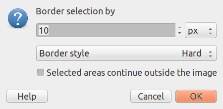 The “Border” dialog window