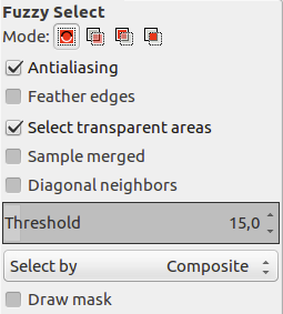 Tool Options for the Magic Wand tool