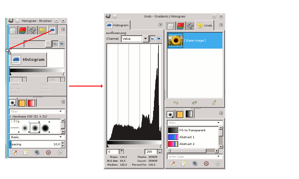 Anchoring a dialog to a dock border