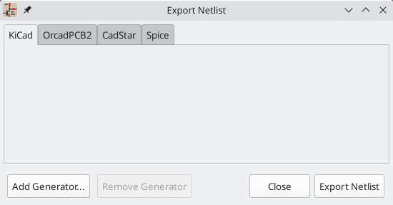 Esportazione netlist KiCad