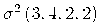 \msup{\unicode{963}}{2}\unicode{8289}\left(3,4,2,2\right)